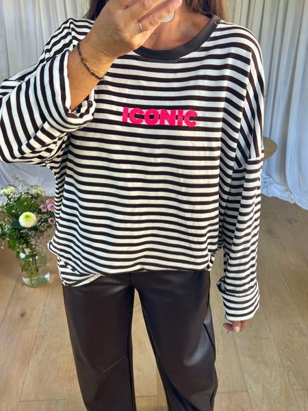 T-SHIRT MARINIÈRE ICONIQUE CHOCO