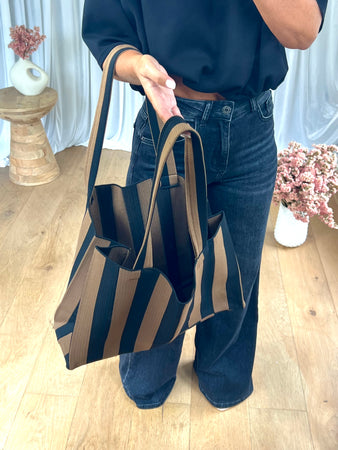 SAC CABAS RAYURES