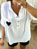 BLOUSE GAZE COEURS NOIR
