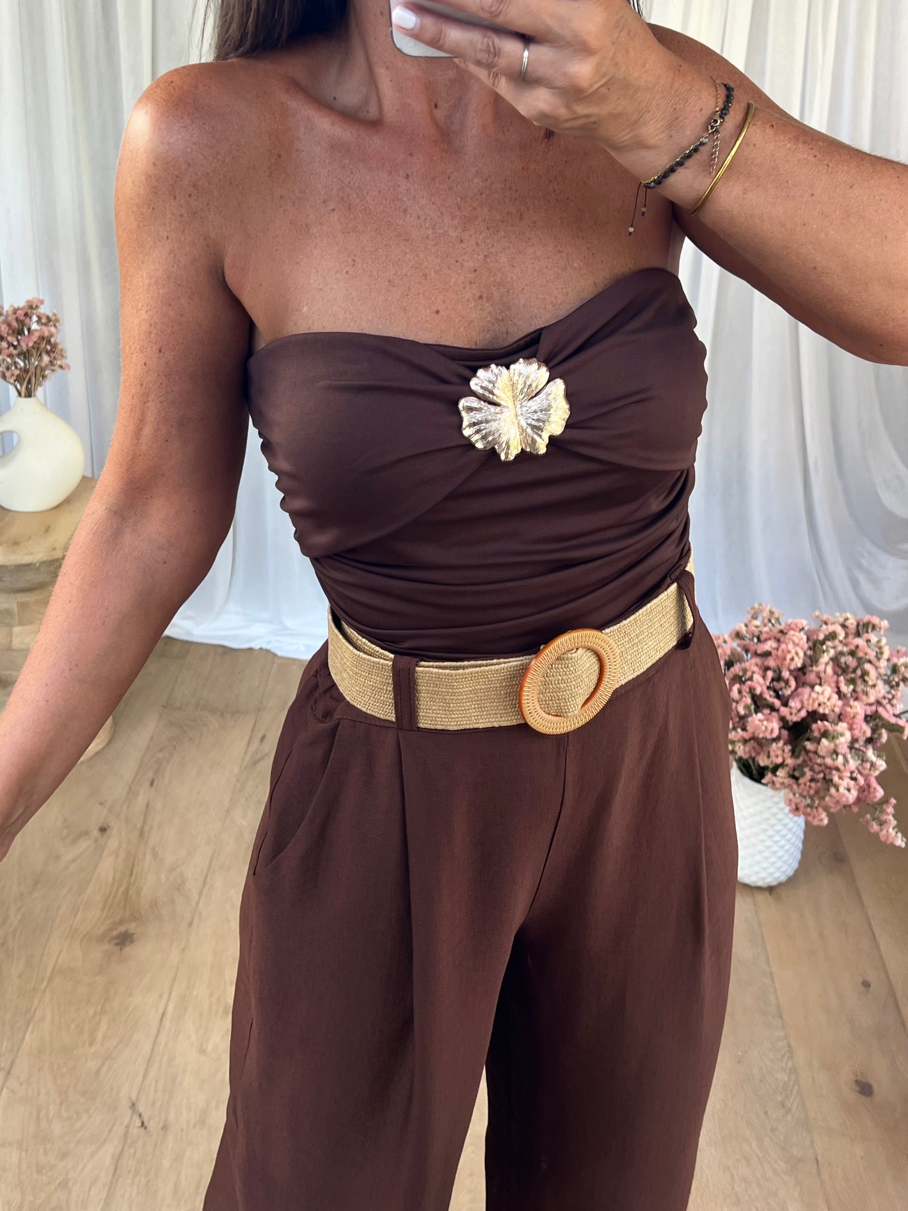 BUSTIER BIJOUX FLEUR CHOCO