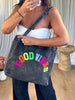 SAC CABAS DENIM GOOD VIBES