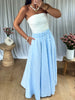 JUPE VICHY BLEU