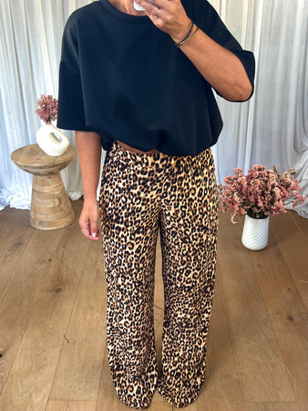 PANTALON FLUIDE LÉOPARD
