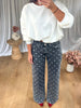 JEANS DROIT POIS GRIS