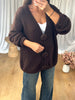 GILET GROS BOUTONS CHOCO