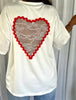 T-SHIRT COEUR DENTELLE
