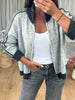 GILET ZIPPÉ BANDES