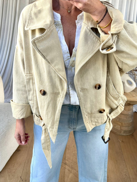 VESTE DENIM TARAH BEIGE
