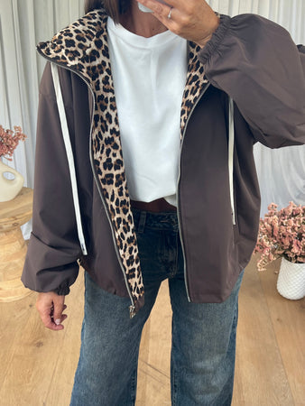 BlOUSON CAPUCHE LÉOPARD