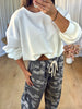 TOP BASILE MANCHES BLANC