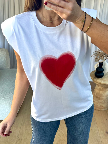 TOP ÉPAULETTES COEUR