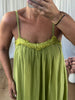 ROBE BÉA VOILE DE COTON VERT ANIS