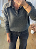 PULL COL CHEMISE EN JEANS