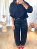 TOP BASILE MANCHES  NOIR