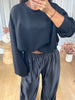 TOP BASILE MANCHES  NOIR