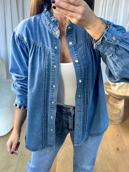 CHEMISE DENIM FROUFROU
