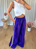 PANTALON SATINÉ JOGGER VIOLET