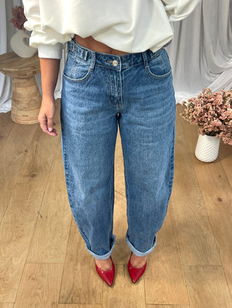 JEANS BARREL TAILLE RÉGLABLE