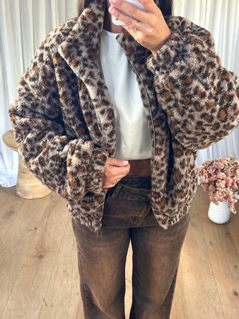 BLOUSON MOUMOUTE LEOPARD