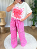 PANTALON BANDANA ROSE