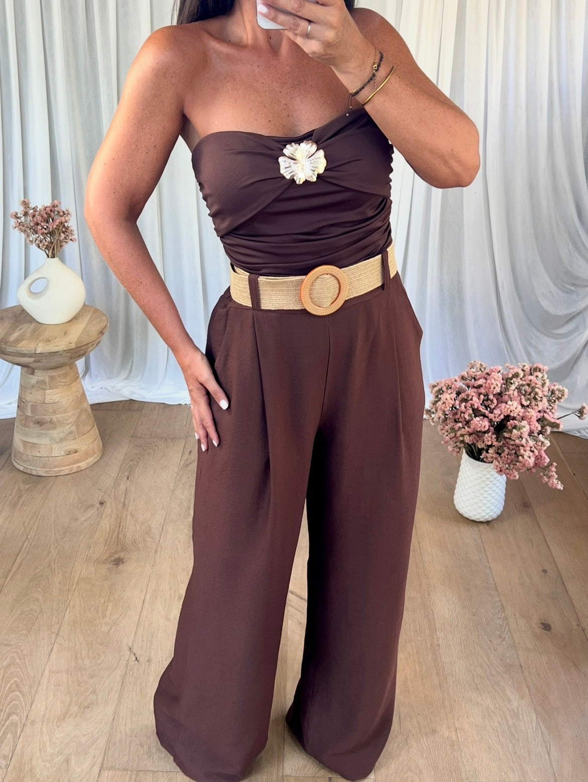 PANTALON CEINTURE CHOCO