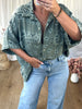 CHEMISE GAZE BANDANA KAKI