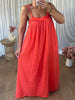 ROBE BÉA VOILE DE COTON ROUGE/ORANGÉ