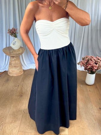 ROBE BRIDGET BUSTIER DENTELLE BLANC