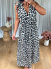 ROBE GAZE NOEUD LEOPARD