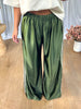 PANTALON SATINÉ JOGGER KAKI