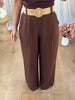 PANTALON CEINTURE CHOCO