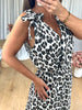 ROBE GAZE NOEUD LEOPARD