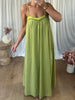 ROBE BÉA VOILE DE COTON VERT ANIS