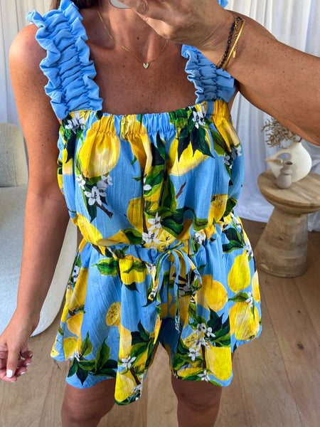 ENSEMBLE/SHORT CITRON BLEU