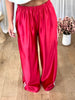 PANTALON SATINÉ JOGGER ROUGE