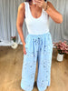 PANTALON GAZE BANDANA BLEU