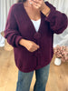 GILET GROS BOUTONS BORDEAU