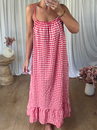 ROBE VICHY ROUGE