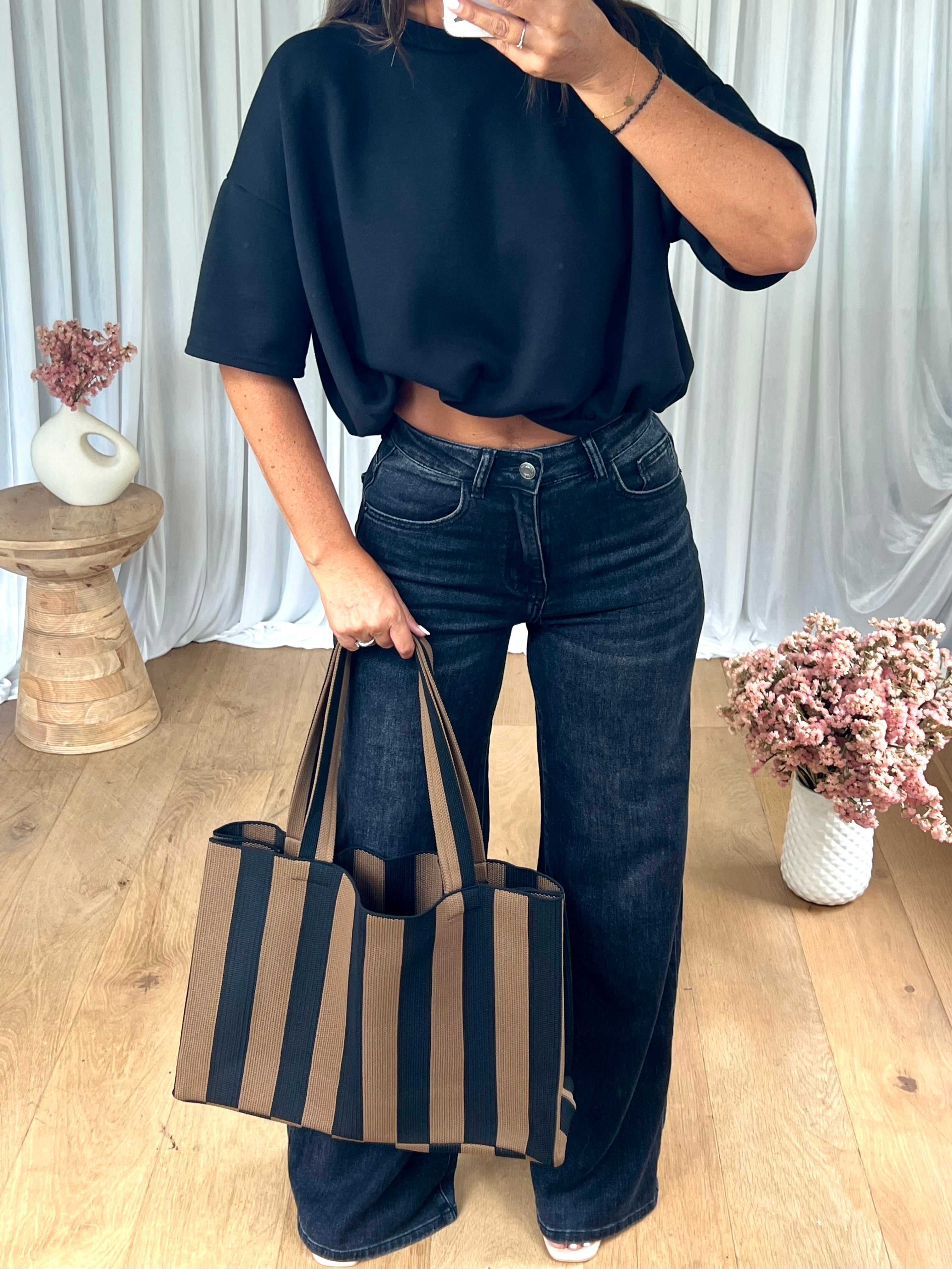 SAC CABAS RAYURES