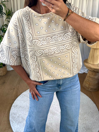 SWEAT LÉGER BANDANA BEIGE