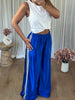 PANTALON SATINÉ JOGGER BLEU