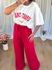 PANTALON STONE ROUGE