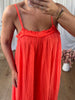 ROBE BÉA VOILE DE COTON ROUGE/ORANGÉ