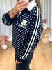 PULL POIS COL CHEMISE