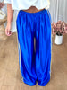 PANTALON SATINÉ JOGGER BLEU