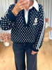 PULL POIS COL CHEMISE