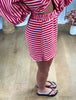 ENSEMBLE CROCHET NOEUD ROUGE