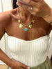 COLLIER CŒURS TURQUOISE
