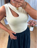 TOP GOUTTE BEIGE