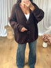 GILET GROS BOUTONS CHOCO
